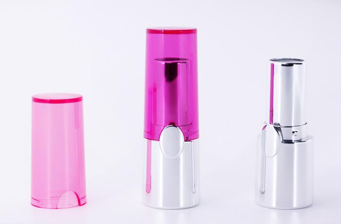 Lipsticks with clear SAN cap